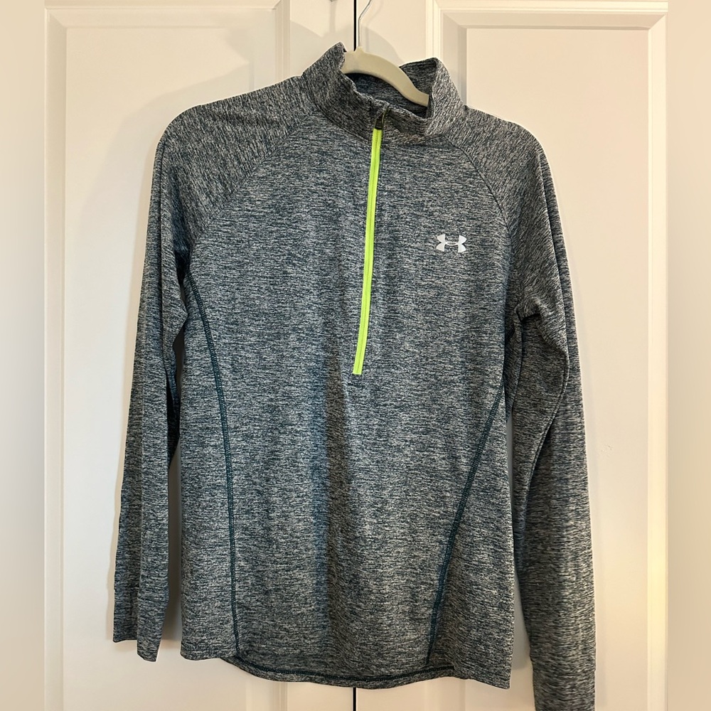 Grey/Blue Under Armor Quarter Zip